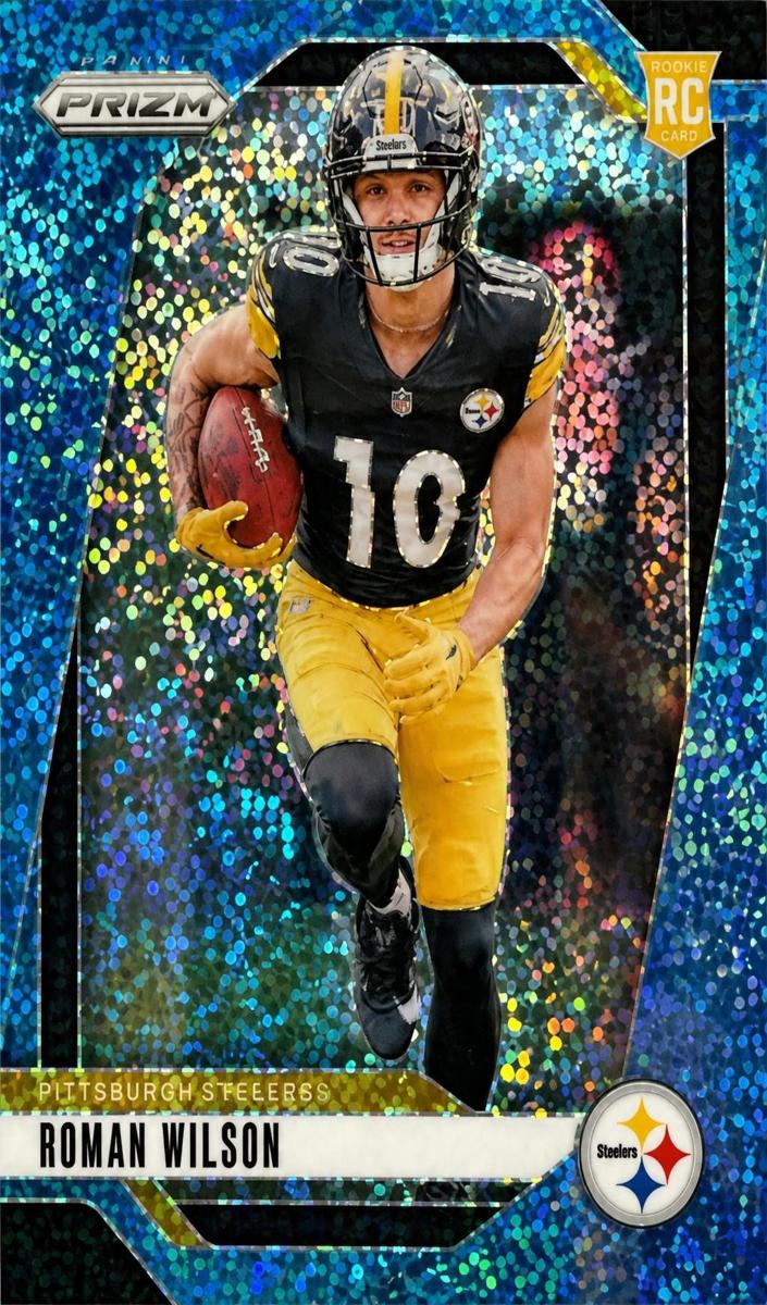 2024 Panini Prizm Football Blue Sparkle Roman Wilson #384