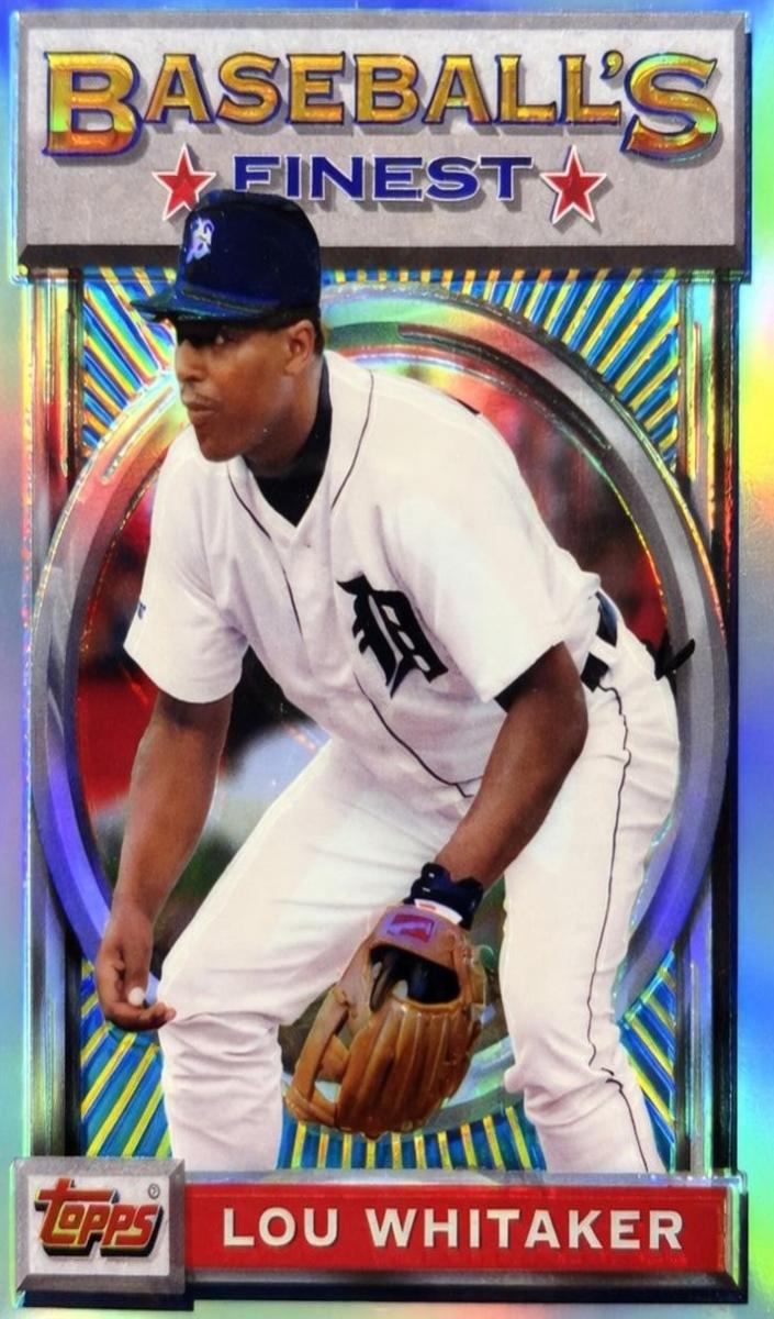 1993 Topps Finest Baseball Refractor Lou Whitaker #2 PSA 8