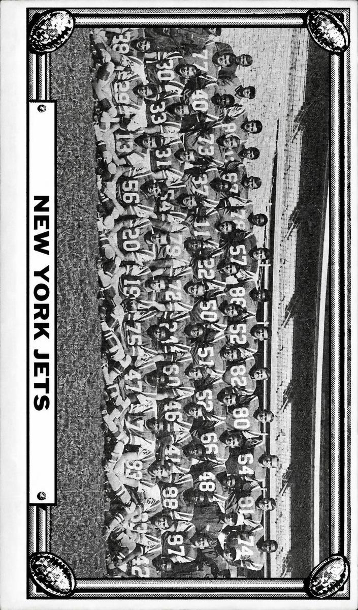 1968 Topps Test Teams Football New York Jets #3 PSA 5