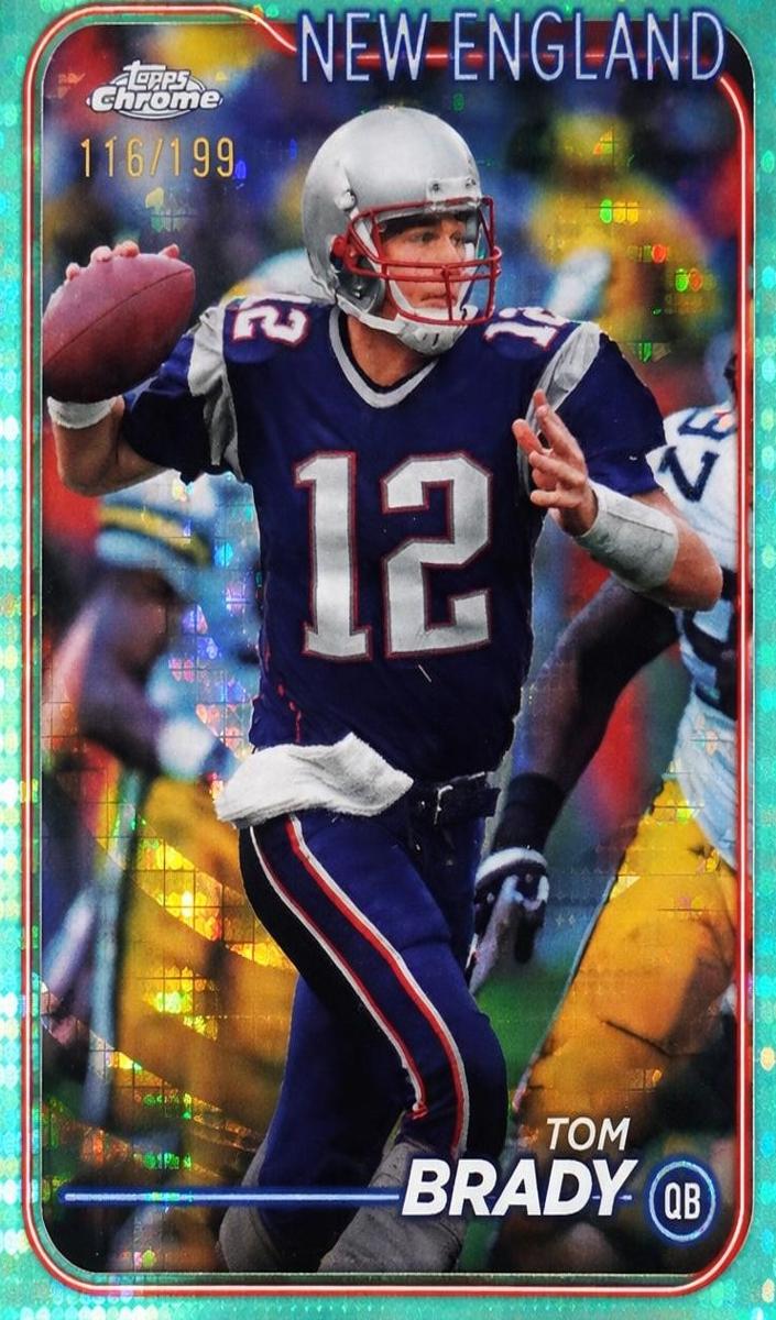2024 Topps Chrome Football Aqua Sonar Refractor Tom Brady #120