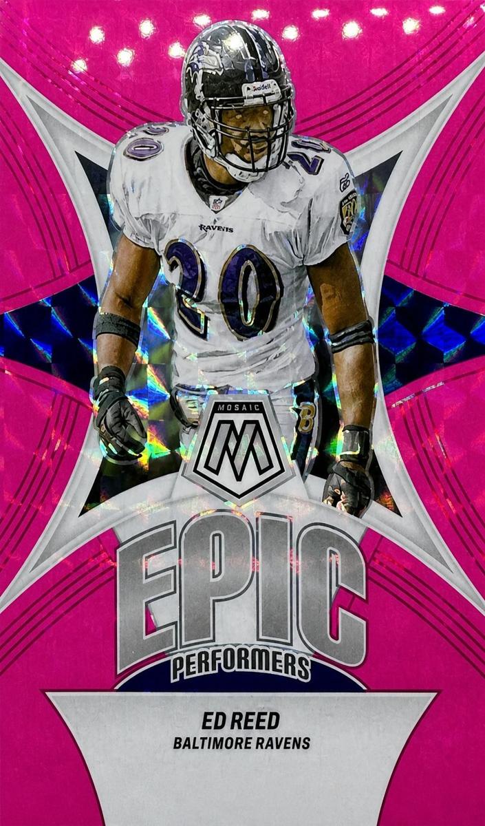 2024 Panini Mosaic Football Pink Fluorescent Ed Reed #EP-ER
