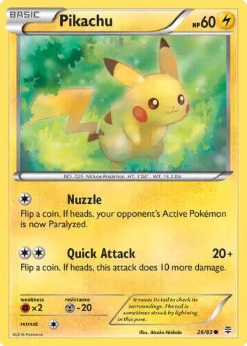 2016 Pokemon XY Generations Pikachu #26 PSA 8.5
