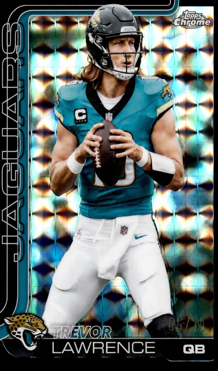 2025 Topps Chrome Football Black Geometric Refractor Trevor Lawrence #138