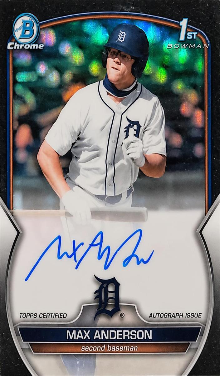 2023 Bowman Draft Chrome Baseball Black Max Anderson #CDA-MA