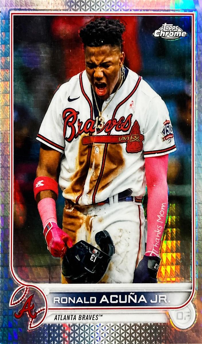 2022 Topps Chrome Baseball Prism Refractor Ronald Acuna Jr. #165