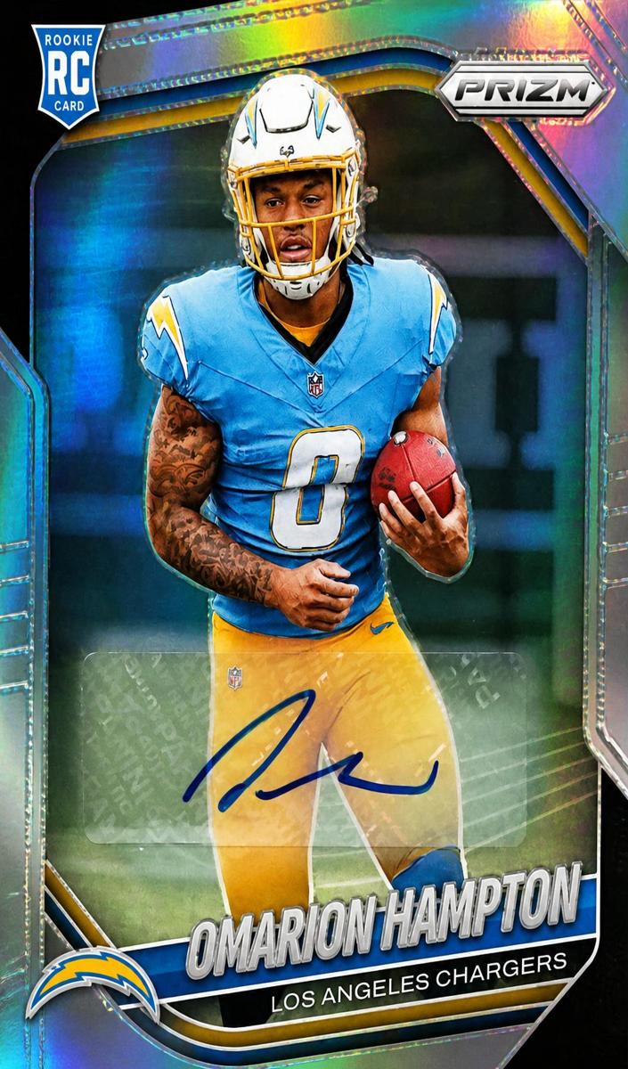 2025 Panini Prizm Football Silver Omarion Hampton #355 PSA 10