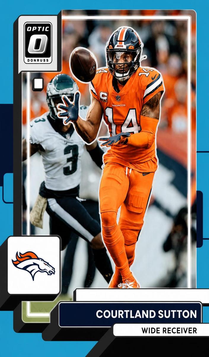 2022 Donruss Optic Football Aqua Courtland Sutton #60