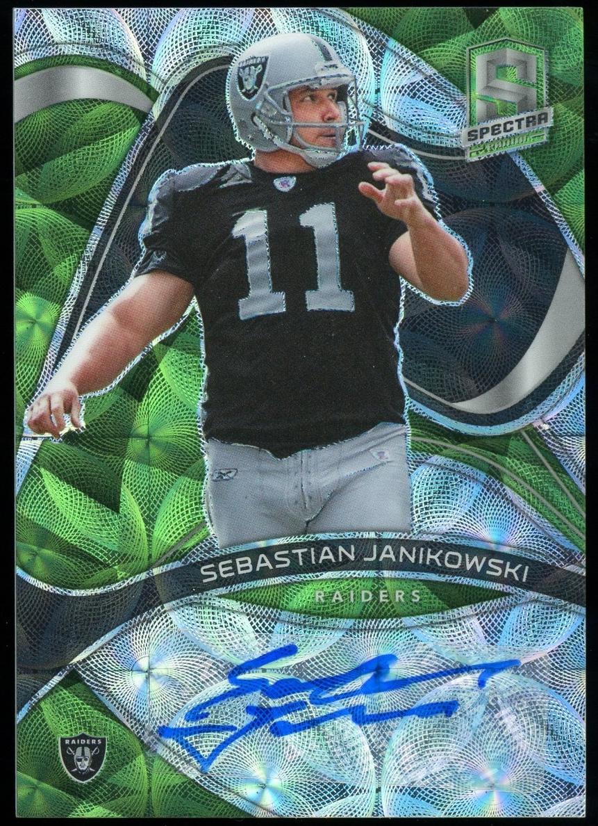2022 Panini Spectra Football Neon Green Sebastian Janikowski #SIG-SJA