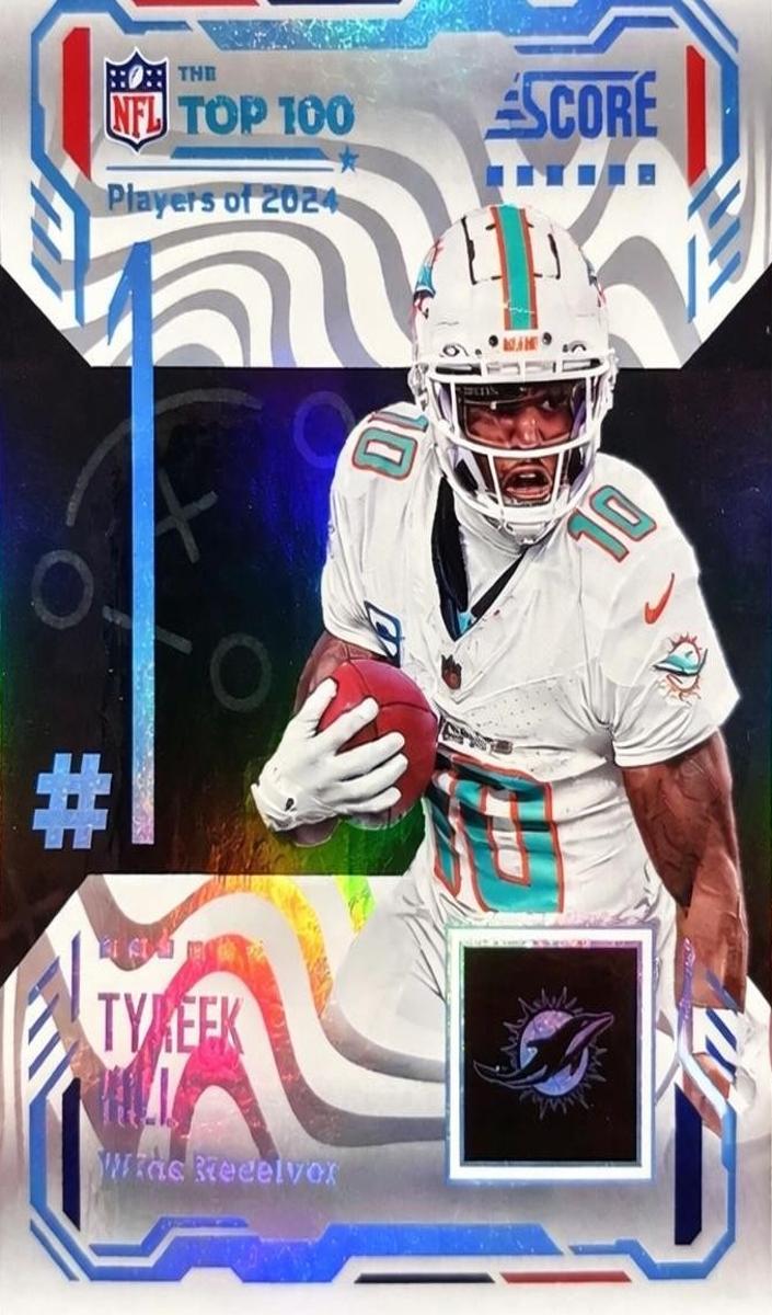 2025 Panini Score Football Tyreek Hill #1 PSA 8