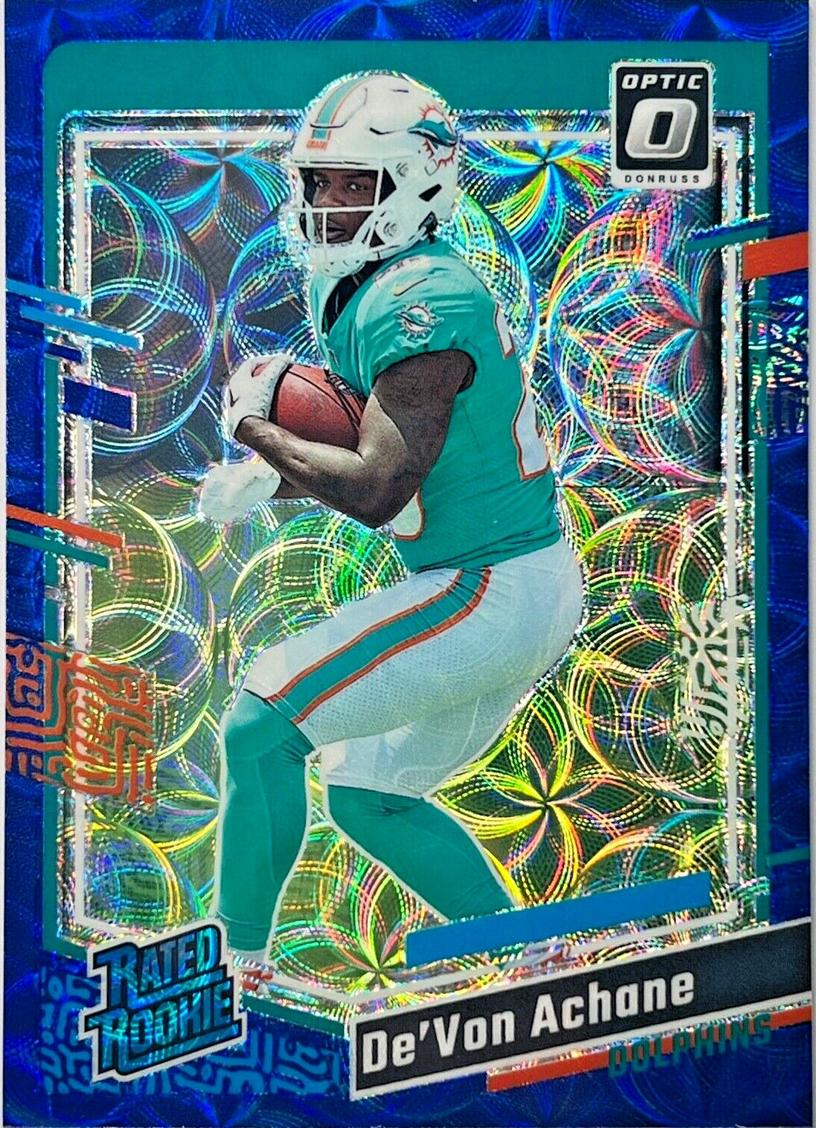 2023 Donruss Optic Football Blue Scope De'Von Achane #269