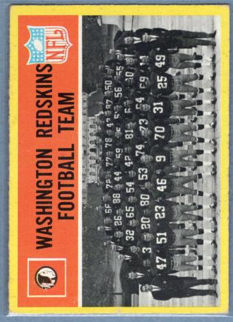 1967 Philadelphia Football Washington Redskins #181