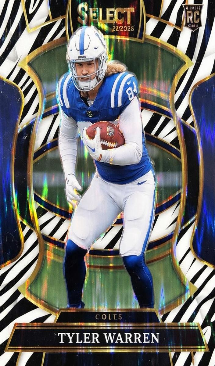 2025 Panini Select Football Zebra Tyler Warren #33