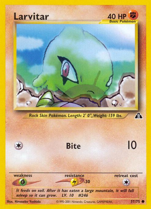 2001 Pokemon Neo Discovery Larvitar #57 PSA 9