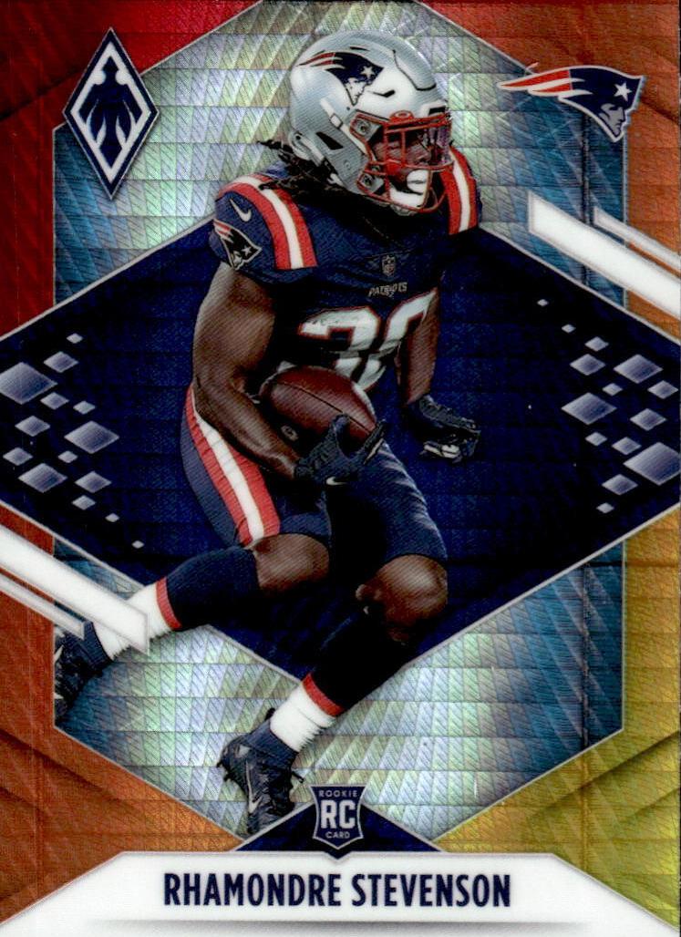 2021 Panini Phoenix Football Fire Burst Rhamondre Stevenson #133 PSA 9