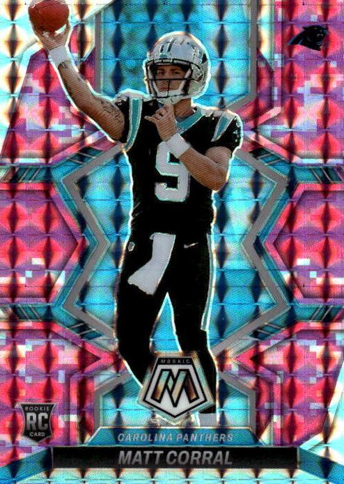 2022 Panini Mosaic Football Camo Pink Matt Corral #304 PSA 9
