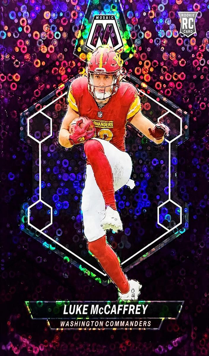 2024 Panini Mosaic Football Purple Luke McCaffrey #376 PSA 10