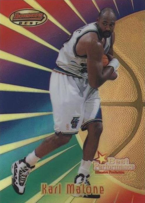 1997 Bowman's Best Basketball Refractor Karl Malone #97