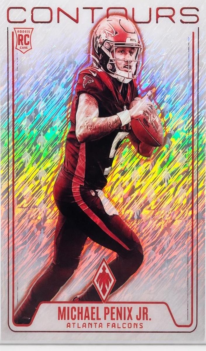 2024 Panini Phoenix Football White Shimmer Michael Penix Jr. #CON-MPJ