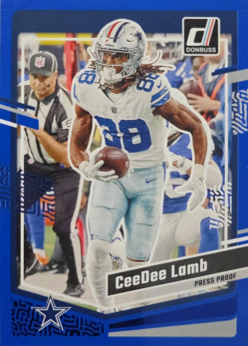2023 Panini Donruss Football Press Proof Blue CeeDee Lamb #72
