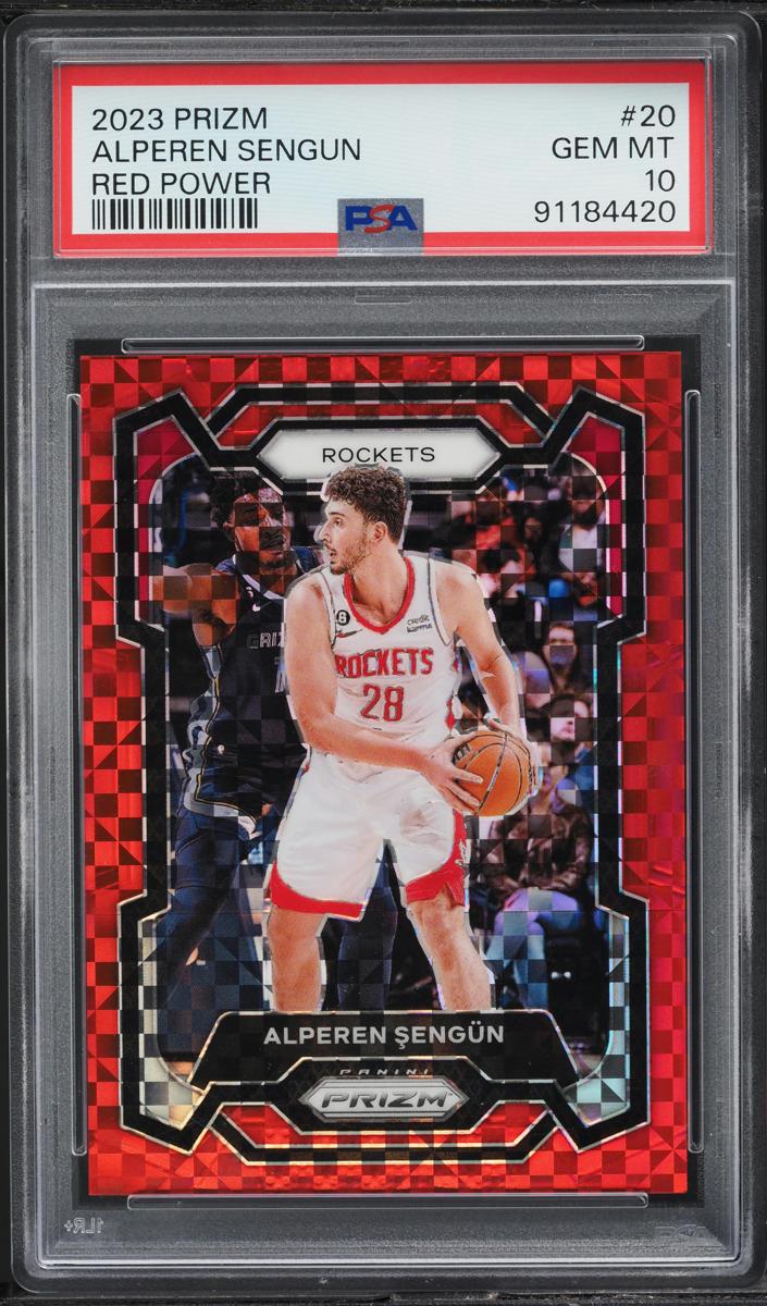 2023 Panini Prizm Basketball Red Power Alperen Sengun #20 PSA 10
