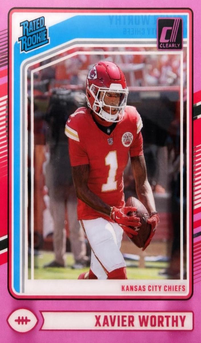 2024 Panini Clearly Donruss Football Pink Xavier Worthy #58