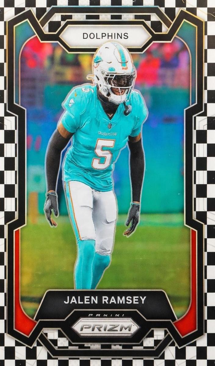 2023 Panini Prizm Football Black and White Checker Jalen Ramsey #184