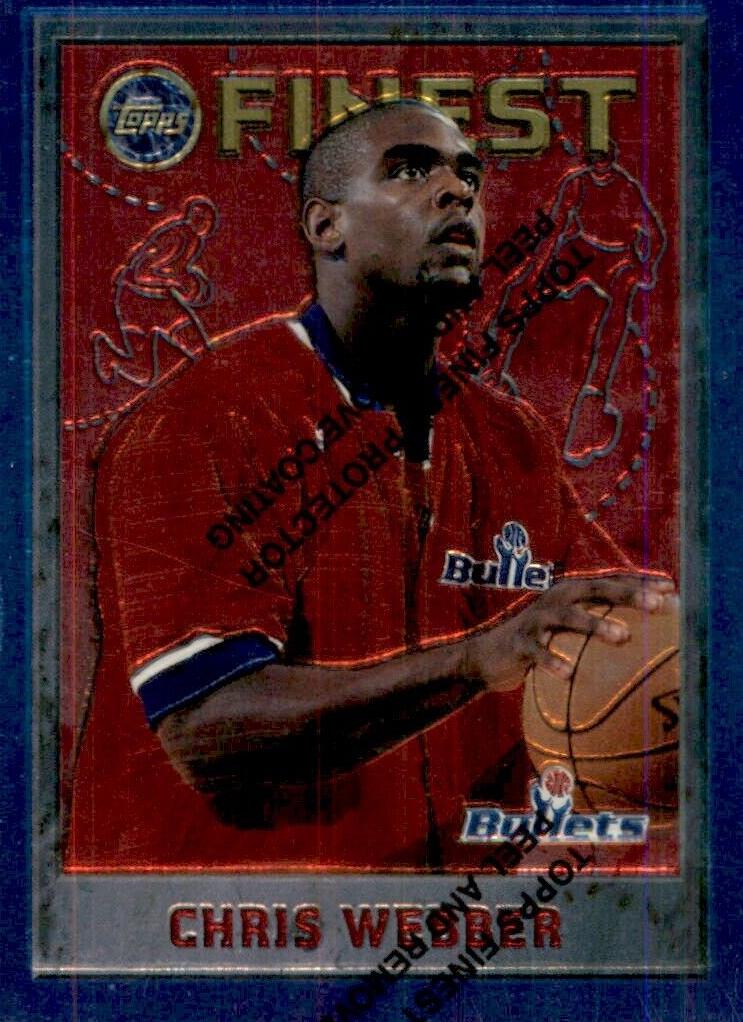 1995 Topps Finest Basketball Chris Webber #144 PSA 9