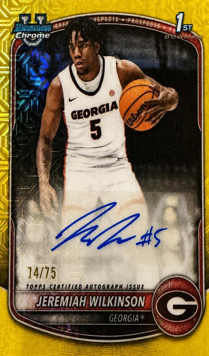 2025 Bowman Mega Box Basketball Yellow Mojo Refractor Jeremiah Wilkinson #CPA-JW