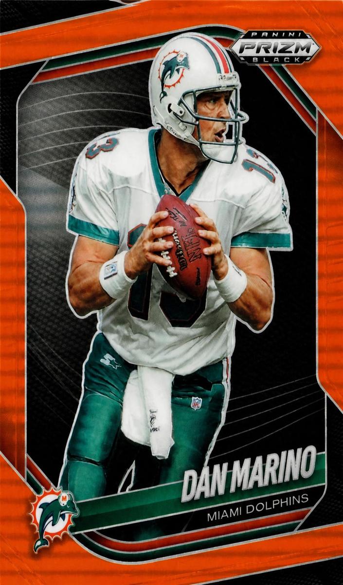 2025 Panini Prizm Black Football Orange Dan Marino #81