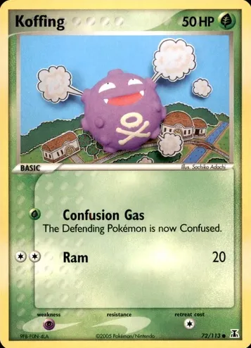 2005 Pokemon EX Delta Species Koffing #72