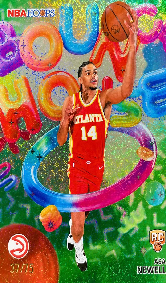 2025 Topps NBA Hoops Basketball Pixel Burst Green Asa Newell #BH-24