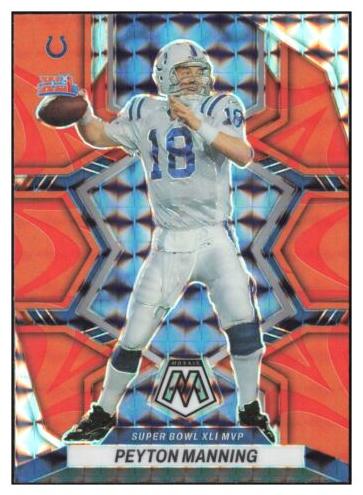 2022 Panini Mosaic Football Reactive Orange Peyton Manning #298