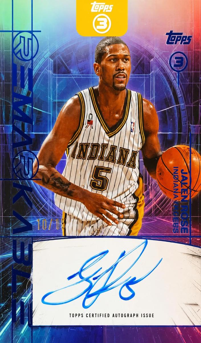 2025 Topps Three Basketball Blue Jalen Rose #RM-JR