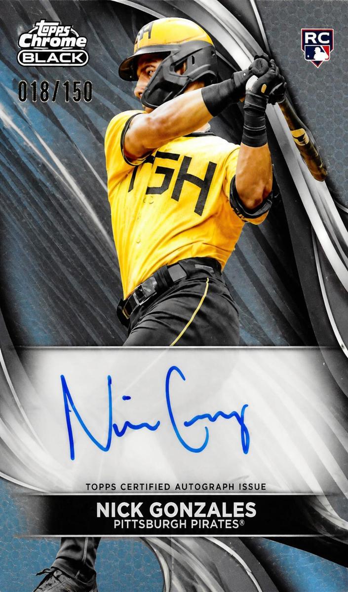 2024 Topps Chrome Black Baseball Nick Gonzales #CBA-NG PSA 10
