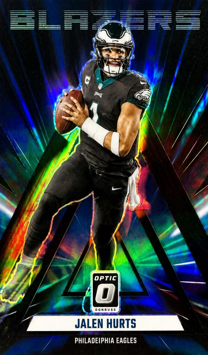 2023 Donruss Optic Football Black Pandora Jalen Hurts #1 PSA 8