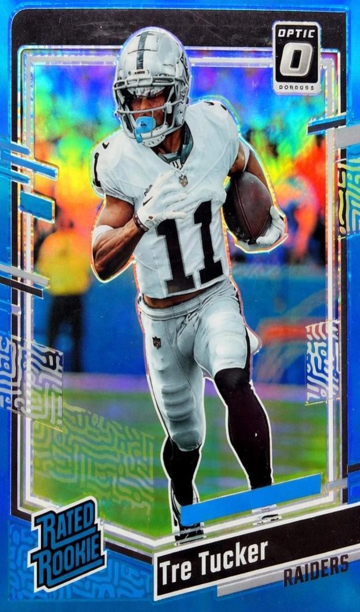 2023 Donruss Optic Football Aqua Tre Tucker #261 PSA 10