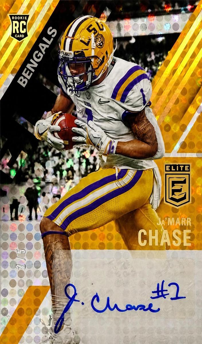2021 Panini Donruss Football Orange Ja'Marr Chase #262 PSA 10