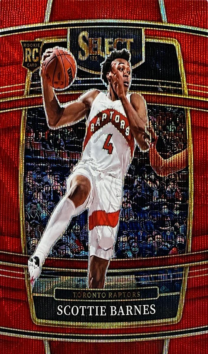 2021 Panini Select Basketball Red Wave Scottie Barnes #74 SGC 8.5