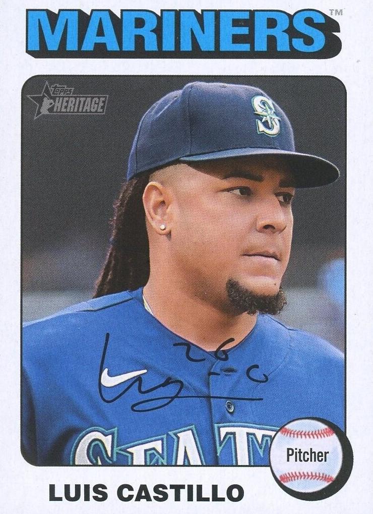 2024 Topps Heritage Baseball White Border Luis Castillo #449