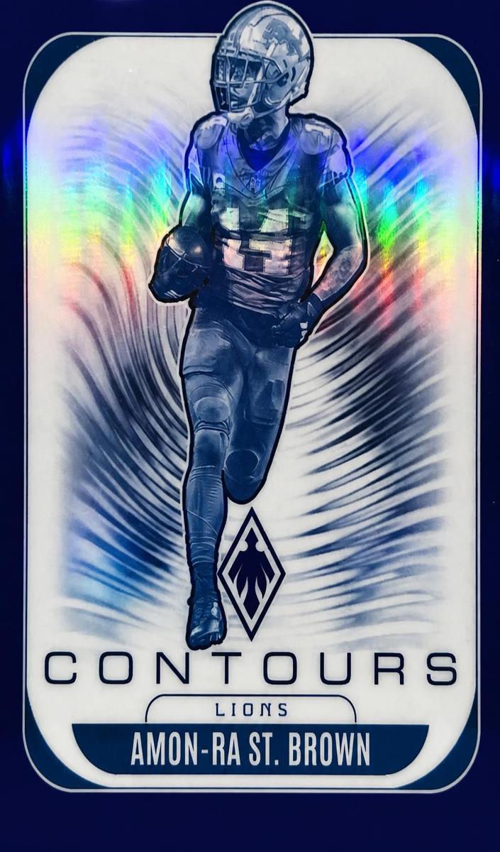 2025 Panini Phoenix Football Blue Amon-Ra St. Brown #11