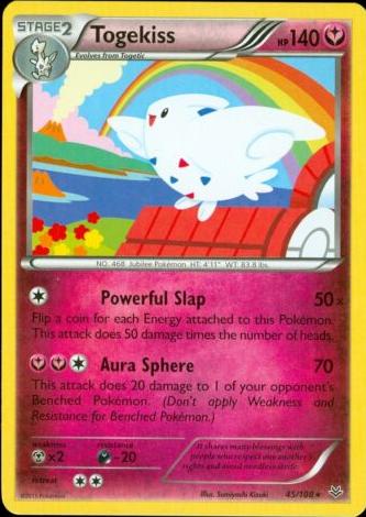 2015 Pokemon XY Roaring Skies Togekiss #45 CGC 8