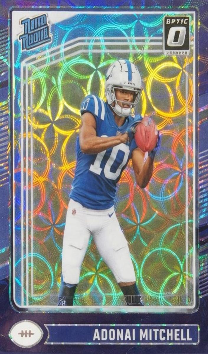 2024 Donruss Optic Football Blue Scope Adonai Mitchell #203 PSA 9