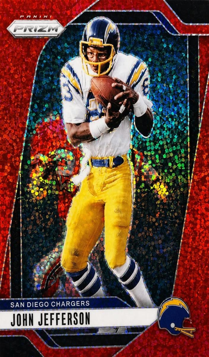 2024 Panini Prizm Football Red Sparkle John Jefferson #165
