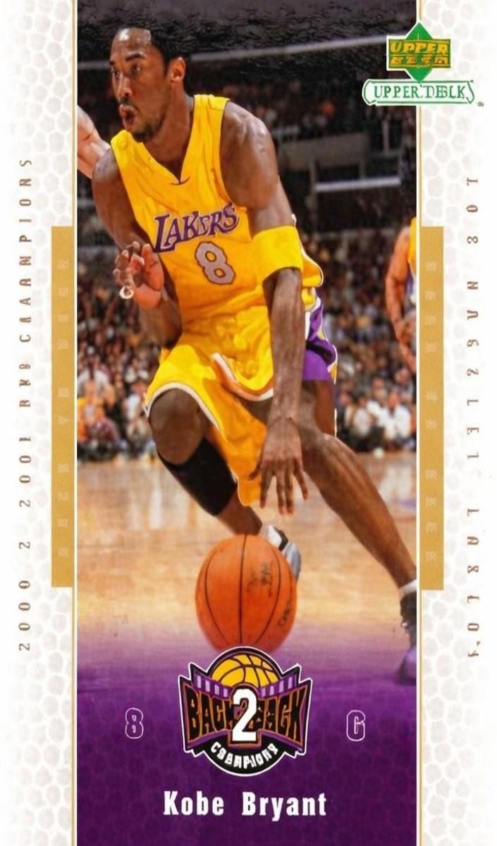2001 Upper Deck Los Angeles Lakers Back2Back Champions Basketball Kobe Bryant #LA1