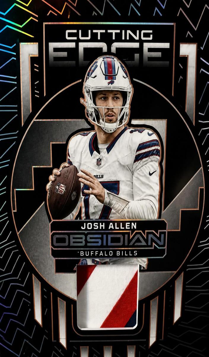 2023 Panini Obsidian Football Electric Etch Orange Josh Allen #CEM-JAL PSA 8