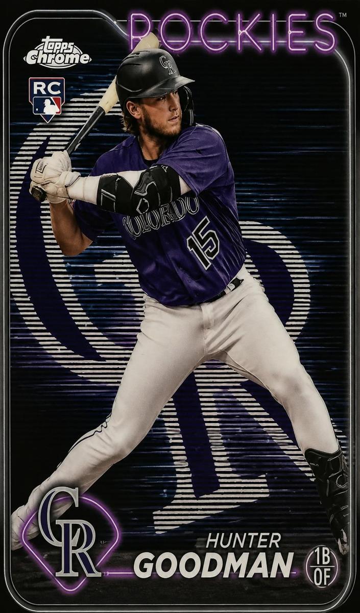 2024 Topps Chrome Baseball Lightboard Logo Hunter Goodman #99 PSA 10