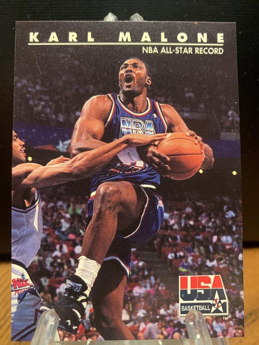 1992 Skybox Basketball NBA All-Star Record Karl Malone #52 PSA 9