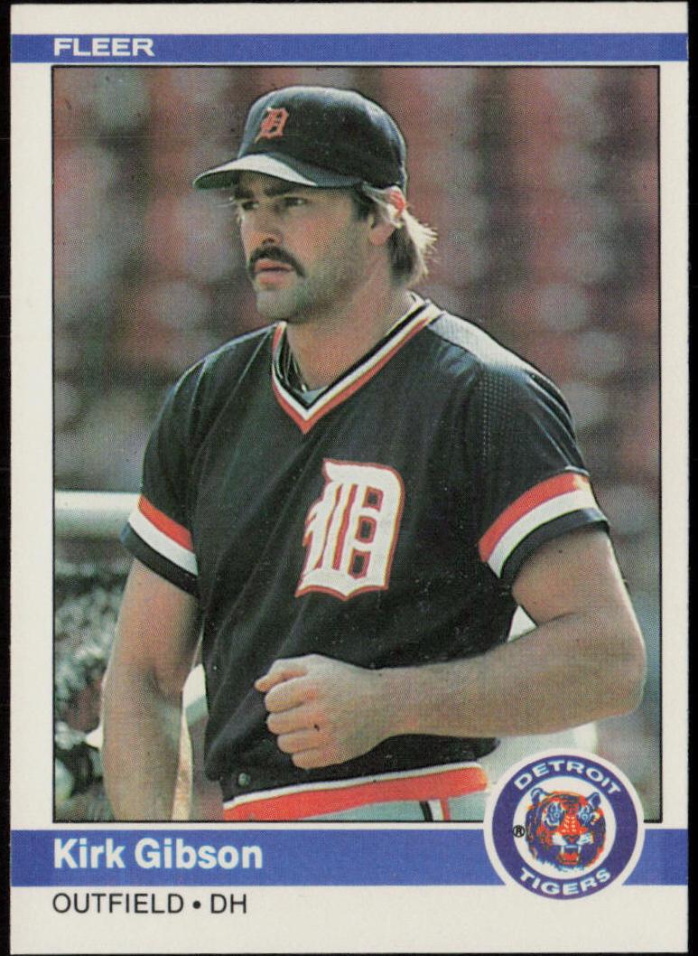 1984 Fleer Baseball Kirk Gibson #80 PSA 9