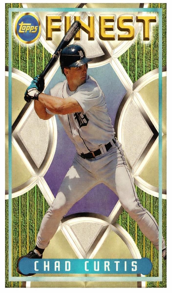 1995 Topps Finest Baseball Refractor Chad Curtis #263 PSA 9