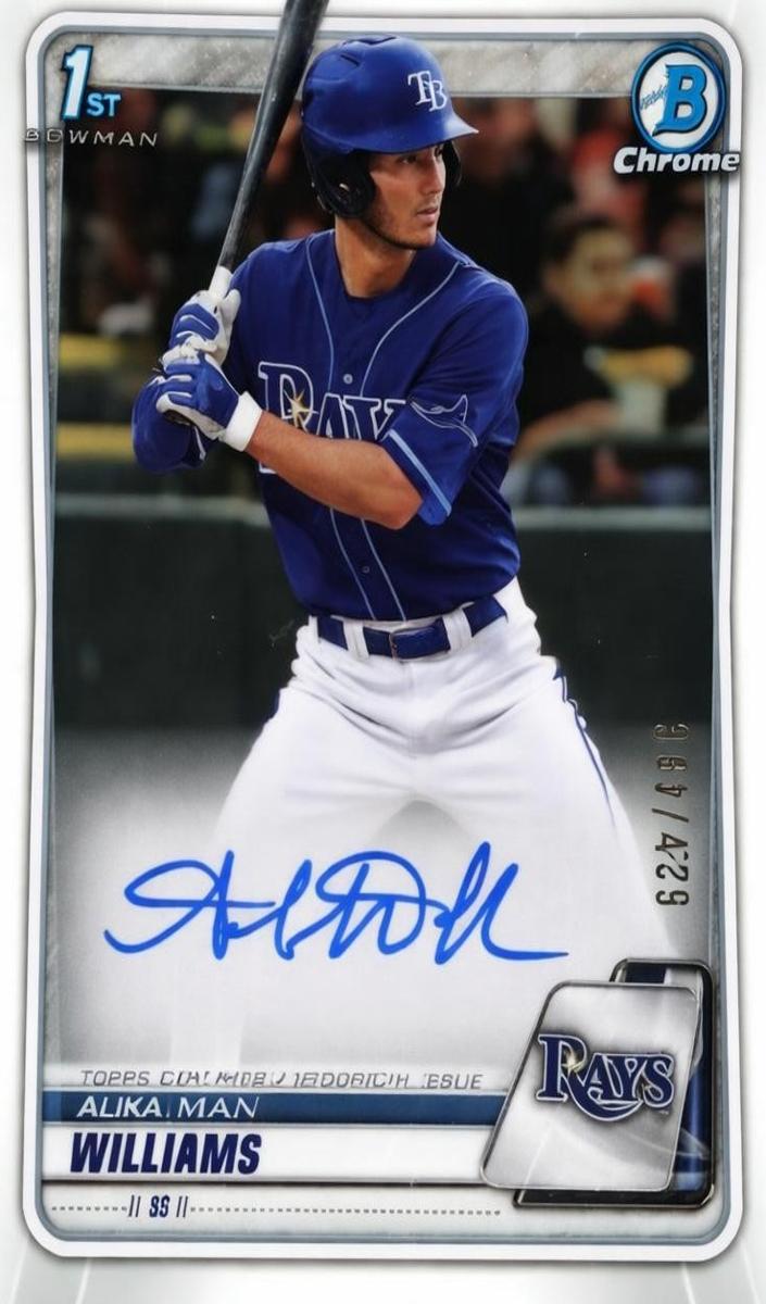 2020 Bowman Draft Chrome Baseball Refractor Alika Williams #CDA-AW PSA 9